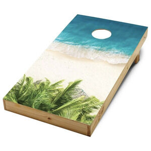Cornhole Decal Skins 2x4 Tropical Rec League Adhesive Backing🌴NEW🌴2 Wraps Set